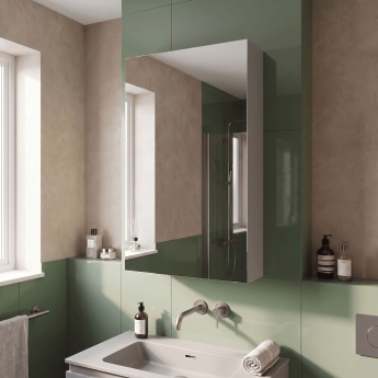 Athena 450mm 1-Door Mirrored Bathroom Cabinet | Product Image