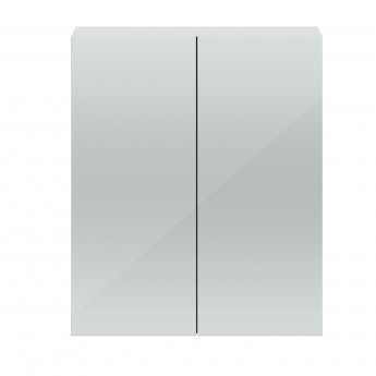 Nuie Athena Mirrored Cabinet (50/50) 600mm Wide - Gloss Grey Mist