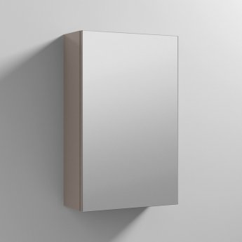 Nuie Athena 1-Door Mirrored Bathroom Cabinet 715mm H x 450mm W - Stone Grey