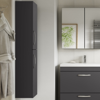 Athena 300mm Wall Hung 2-Door Tall Storage Unit