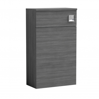 Nuie Athena Back to Wall WC Toilet Unit 500mm Wide - Anthracite Woodgrain