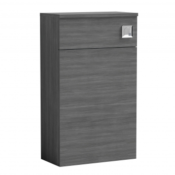 Nuie Athena Back to Wall WC Toilet Unit 500mm Wide - Anthracite Woodgrain