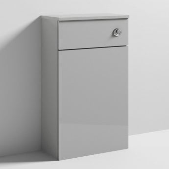 Nuie Athena Back to Wall WC Toilet Unit 500mm Wide - Gloss Grey Mist