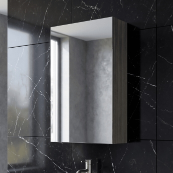 Athena 450mm 1-Door Mirrored Bathroom Cabinet | Product Image