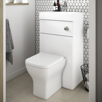 Athena 500mm Cloakroom 2-in-1 Combination Vanity and WC Unit