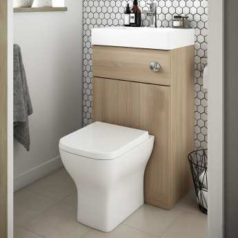 Athena 500mm Cloakroom 2-in-1 Combination Vanity and WC Unit