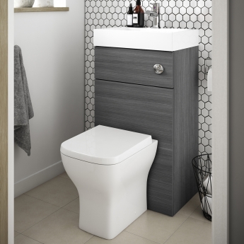 Athena 500mm Cloakroom 2-in-1 Combination Vanity and WC Unit