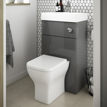 Athena 500mm Cloakroom 2-in-1 Combination Vanity and WC Unit