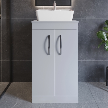 Athena 500mm 2-Door Floor Standing Vanity Unit with Countertop