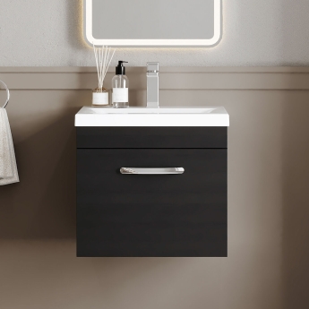 Athena 500mm 1-Drawer Wall Hung Vanity Unit | Product Image
