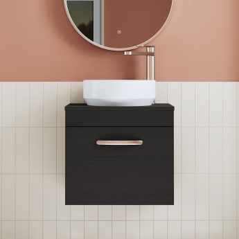 Athena 500mm 1-Drawer Wall Hung Vanity Unit with Countertop | Product Image