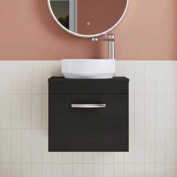 Athena 500mm 1-Drawer Wall Hung Vanity Unit with Countertop | Product Image
