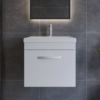 Athena 500mm 1-Drawer Wall Hung Vanity Unit