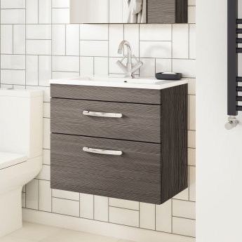 Athena 500mm 2-Drawer Wall Hung Vanity Unit | Product Image