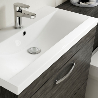 Nuie Athena Wall Hung 2-Drawer Vanity Unit with Basin-3 500mm Wide - Gloss White