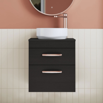 Athena 500mm 2-Drawer Wall Hung Vanity Unit with Countertop | Product Image