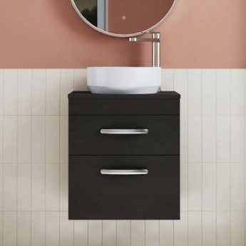 Athena 500mm 2-Drawer Wall Hung Vanity Unit with Countertop | Product Image