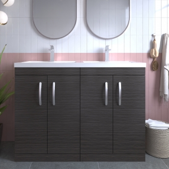 Athena Twin 1200mm 4-Door Floor Standing Vanity Unit