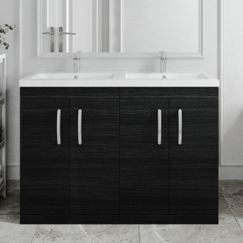 Athena Twin 1200mm 4-Door Floor Standing Vanity Unit