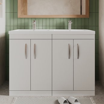Athena Twin 1200mm 4-Door Floor Standing Vanity Unit