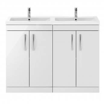 Athena Twin 1200mm 4-Door Floor Standing Vanity Unit