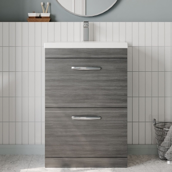 Athena 600mm 2-Drawer Floor Standing Vanity Unit | Product Image