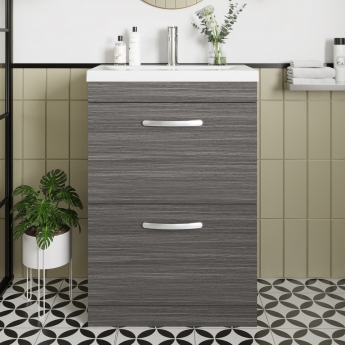 Athena 600mm 2-Drawer Floor Standing Vanity Unit