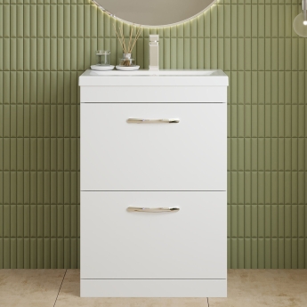 Athena 600mm 2-Drawer Floor Standing Vanity Unit | Product Image