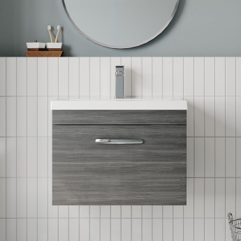 Athena 600mm 1-Drawer Wall Hung Vanity Unit | Product Image