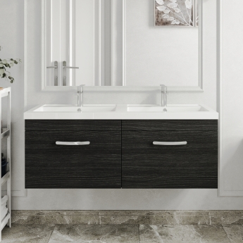 Athena Twin 1200mm 2-Drawer Wall Hung Vanity Unit
