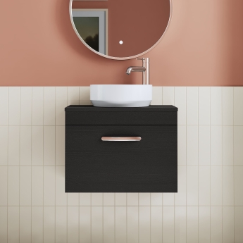 Athena 600mm 1-Drawer Wall Hung Vanity Unit with Countertop | Product Image