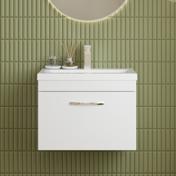 Athena 600mm 1-Drawer Wall Hung Vanity Unit | Product Image
