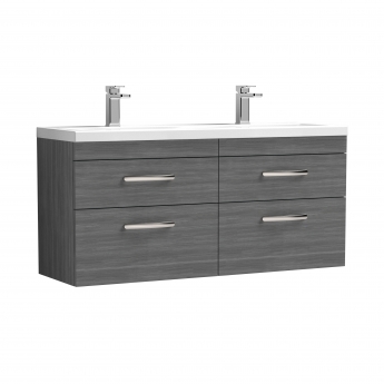 Athena Twin 1200mm 4-Drawer Wall Hung Vanity Unit