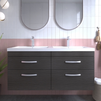 Athena Twin 1200mm 4-Drawer Wall Hung Vanity Unit