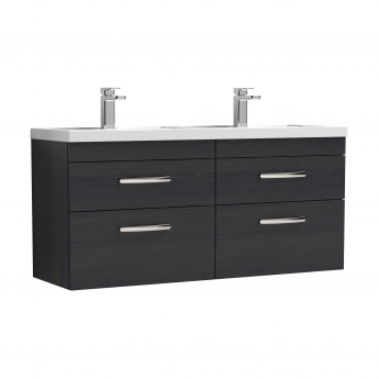 Athena Twin 1200mm 4-Drawer Wall Hung Vanity Unit