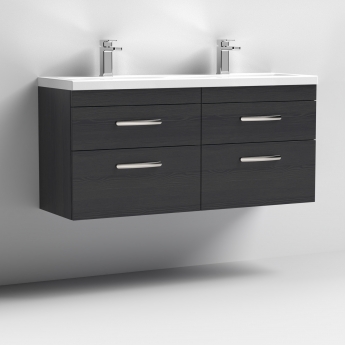Athena Twin 1200mm 4-Drawer Wall Hung Vanity Unit