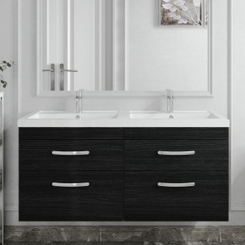Athena Twin 1200mm 4-Drawer Wall Hung Vanity Unit