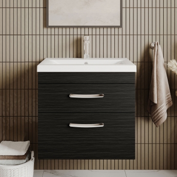 Athena 600mm 2-Drawer Wall Hung Vanity Unit
