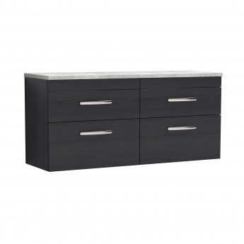 Athena Twin 1200mm 4-Drawer Wall Hung Vanity Unit with Countertop