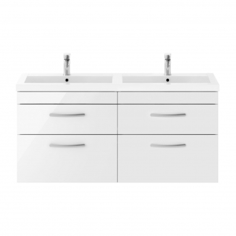 Athena Twin 1200mm 4-Drawer Wall Hung Vanity Unit