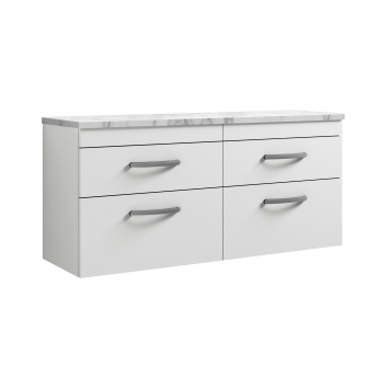 Athena Twin 1200mm 4-Drawer Wall Hung Vanity Unit with Countertop