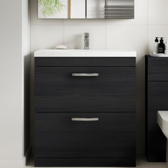 Athena 800mm 2-Drawer Floor Standing Vanity Unit | Product Image