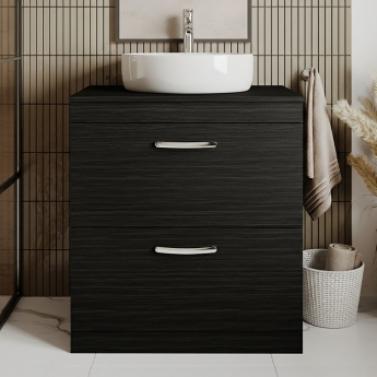 Athena 800mm 2-Drawer Floor Standing Vanity Unit with Countertop