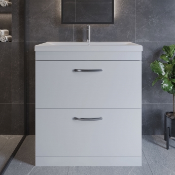 Athena 800mm 2-Drawer Floor Standing Vanity Unit