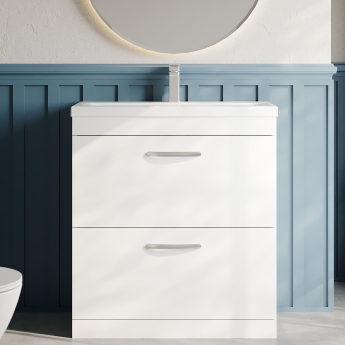 Athena 800mm 2-Drawer Floor Standing Vanity Unit | Product Image