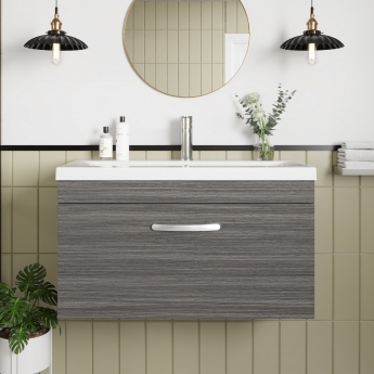 Athena 800mm 1-Drawer Wall Hung Vanity Unit