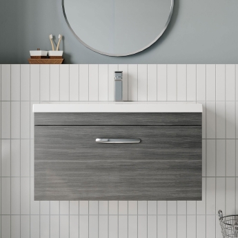 Athena 800mm 1-Drawer Wall Hung Vanity Unit | Product Image