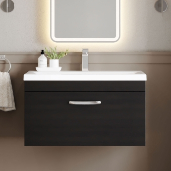 Athena 800mm 1-Drawer Wall Hung Vanity Unit | Product Image