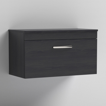 Athena 800mm 1-Drawer Wall Hung Vanity Unit with Countertop