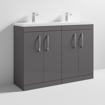 Athena Twin 1200mm 4-Door Floor Standing Vanity Unit